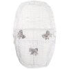 Broderie Anglaise White/Silver Car Seat Footmuff/Cosytoes With Bows & Lace